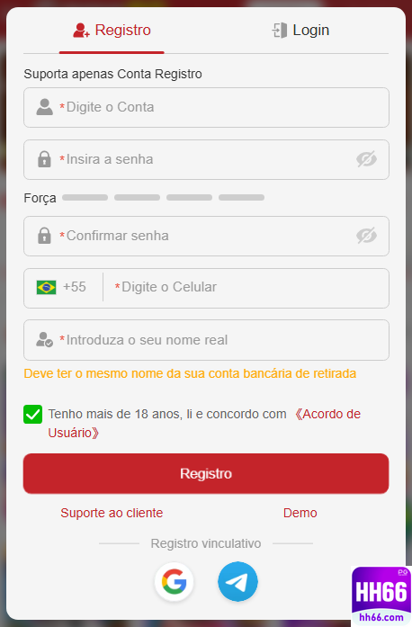 Experiência de Jogos hh66.com